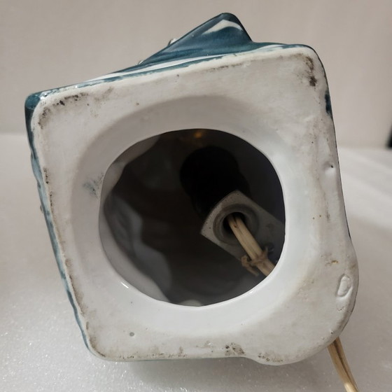 Image 1 of Lampada/luce notturna vintage a forma di gufo in ceramica, anni '50-'60, Germania