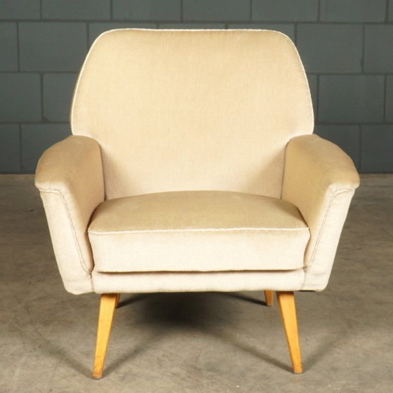 Image 1 of Poltrone vintage in velluto beige, anni '60