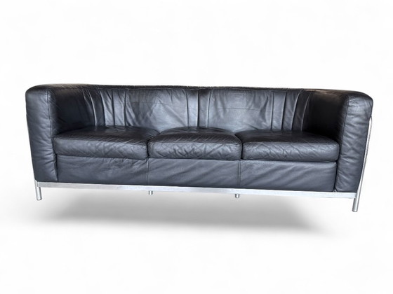 Zanotta Onda 3er Sofa – Leather, Metal (photo 4 of 8)