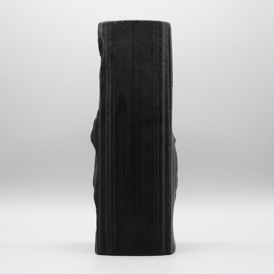 Image 1 of Martin Freyer Rosenthal Studio Line Brutalist Bisque Porcelaine Noire Vase Duo