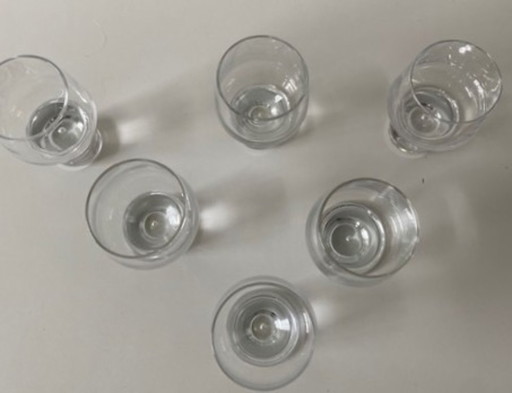 Kosta Boda 6 stilvolle Midcentury Sherrygläser „Mambo“ Vicke Lindstrand