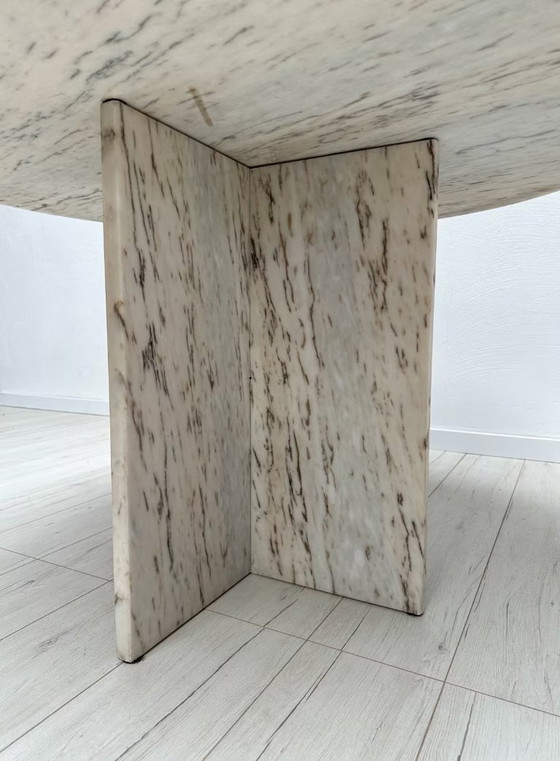 Image 1 of Unieke grote vintage marmeren eettafel 70