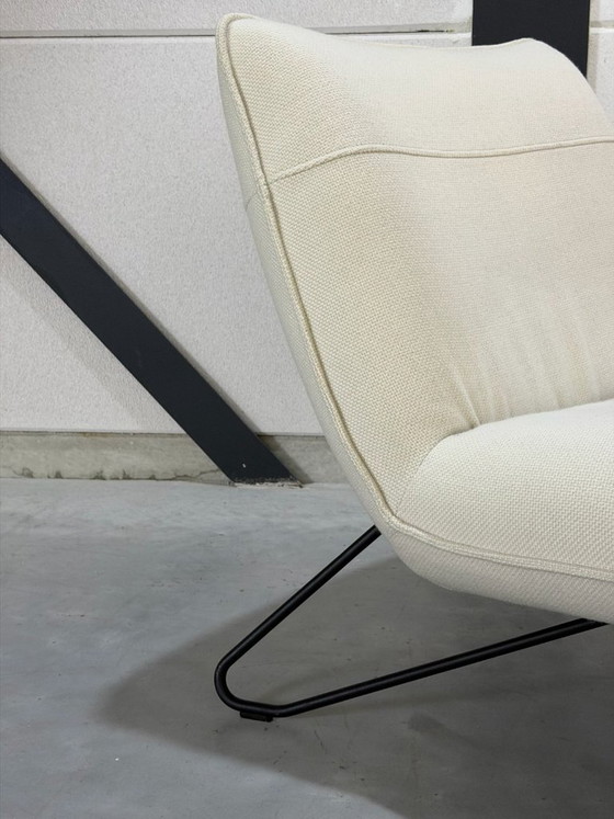 Rolf Benz Freistil 394 Armchair - cream-colored fabric – Textile (photo 3 of 10)