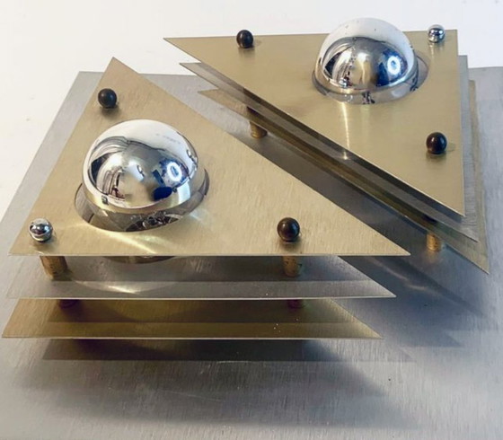 Image 1 of Applique d'epoca - Ottone e alluminio - 1970