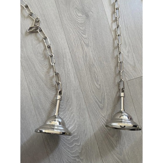 Image 1 of Zeitgenössischer ovaler Champagner-E-Fumè-Kronleuchter „Tronchi“ aus Muranoglas