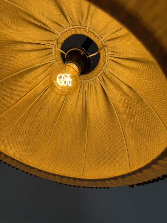 Image 1 of Suspension vintage en rotin des années 60