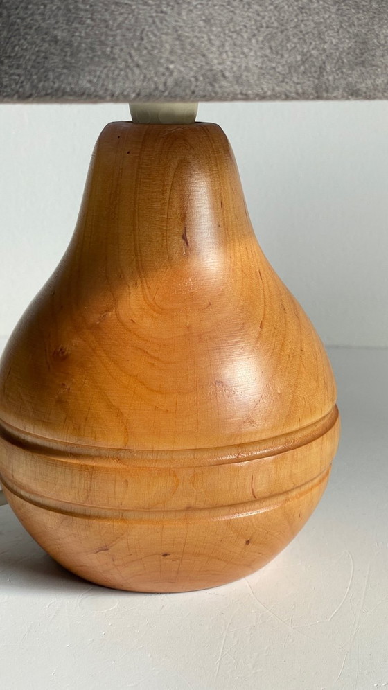 Image 1 of VINTAGE Solid Wood Pear-Shaped Lamp