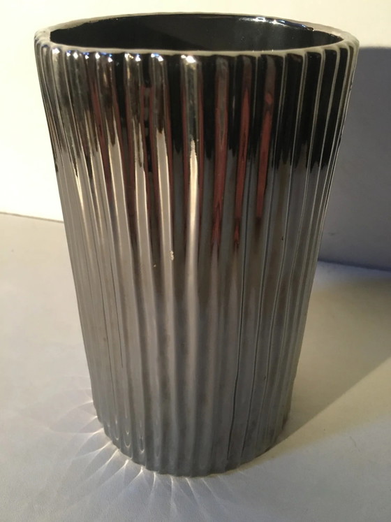 Vaso in vetro cromato – Vasi, Cristallo, Cromo, Vintage (photo 4 of 6)