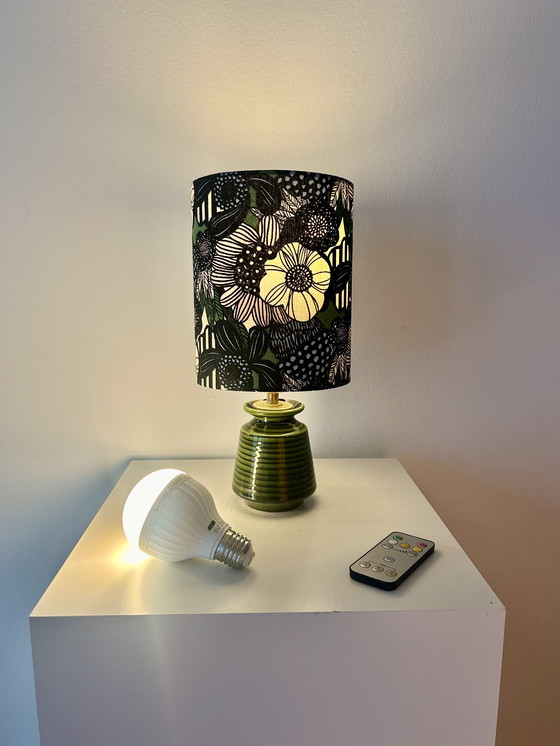 Image 1 of Modern, wireless lamp duo - upcycled from a vintage vase -
