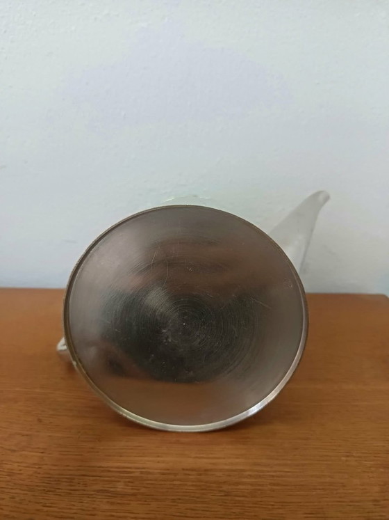 Image 1 of Art Deco hammered silver-plated metal teapot