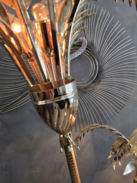 Image 1 of Lampe vintage en forme de palmier style 80s/90s Maison Jansen