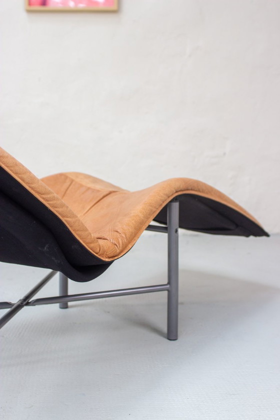 Image 1 of Poltrona lounge IKEA Skye vintage in pelle anni '90
