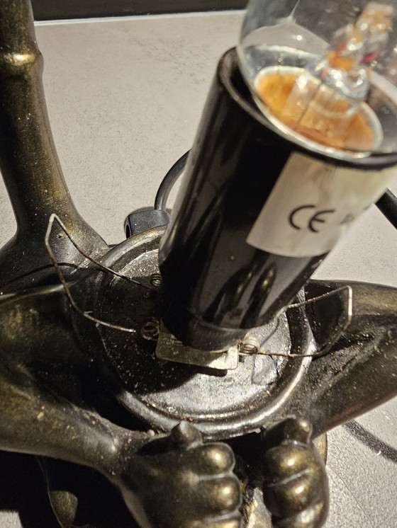 Image 1 of Lampada da tavolo vintage a forma di scimmia / lampada d'atmosfera - decorazione retrò