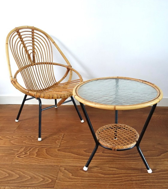 Tavolo e Sedia Rohe Noordwolde Anni '50 – Poltrone, Glass, Metal (photo 9 of 20)
