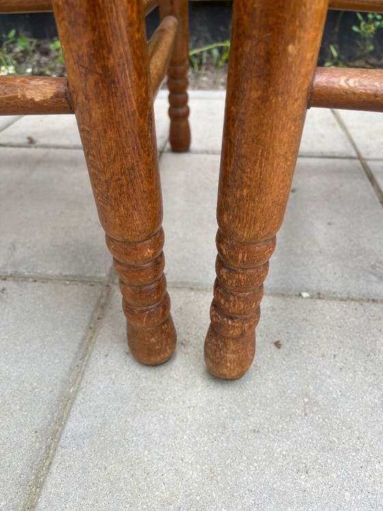 4 Antieke Houten Eetkamerstoelen – Wood (photo 7 of 8)
