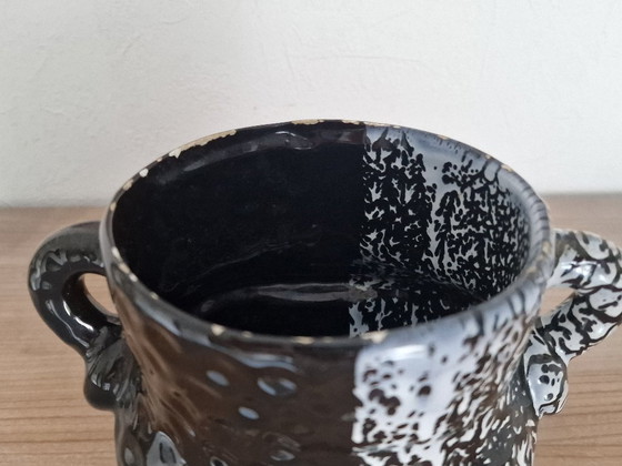 Image 1 of Schwarz-weiße Tripod-Vase