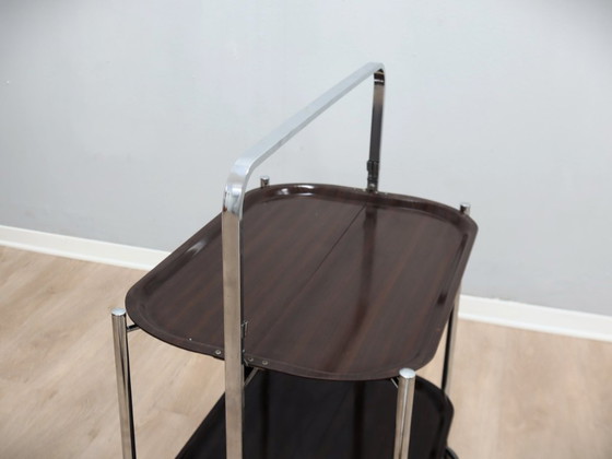 Image 1 of Carrello di servizio pieghevole vintage / carrello da bar design anni '60