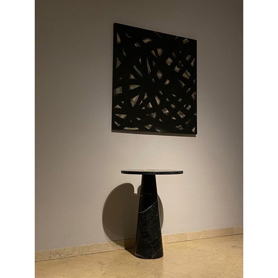 Image 1 of Vintage black marble coffee table, Italy 1970s