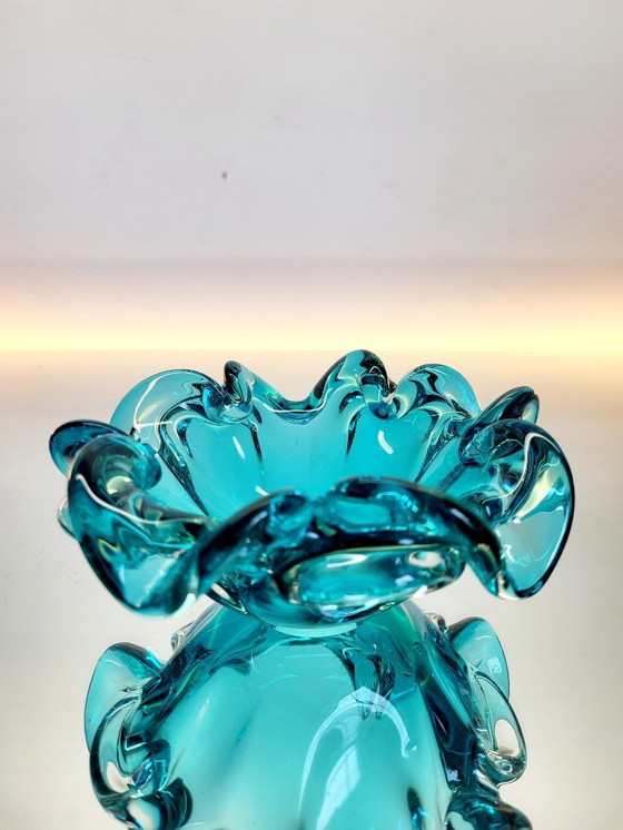 Image 1 of Vide poche ou bol vintage bleu de Murano, Italie, 1970