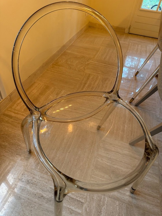 Image 1 of roche bobois dining table and 8 roche bobois chairs