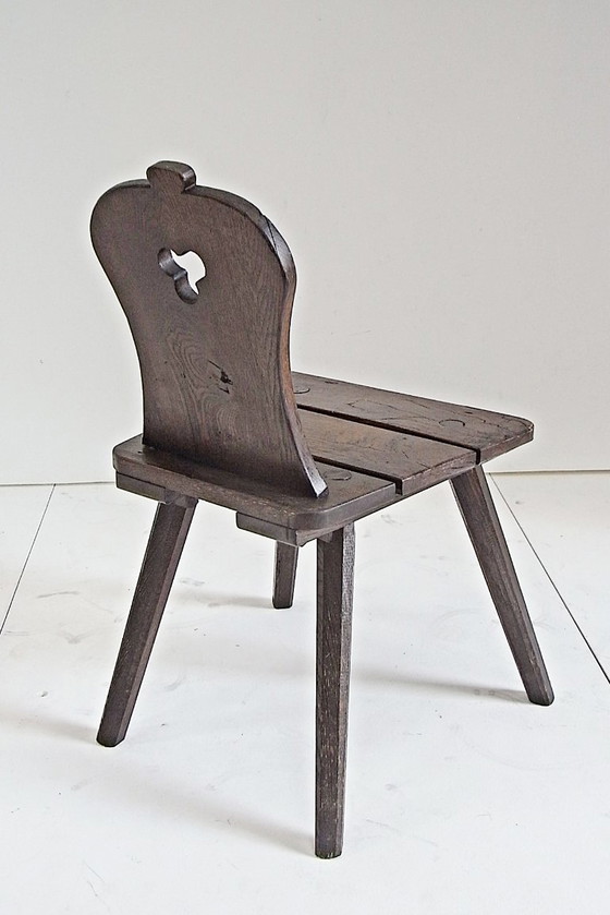 Image 1 of Set da giardino ALFONS, tavolo con 2 sedie, realizzato a mano, in rovere massello, anni '70