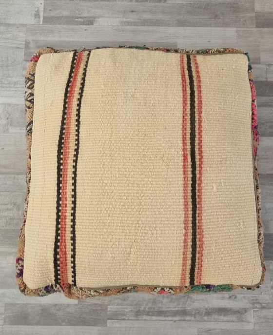 Image 1 of Pouf berbère vintage, coussin de siège marocain, coussin de sol