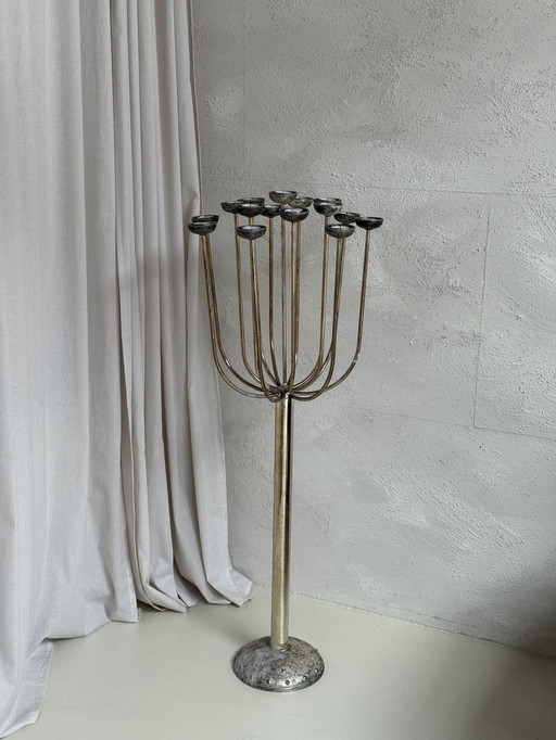 Lampadario a sospensione Fink Living | 15 candele | Placcato argento