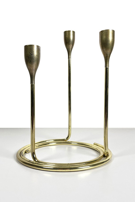 Set of brass candlesticks