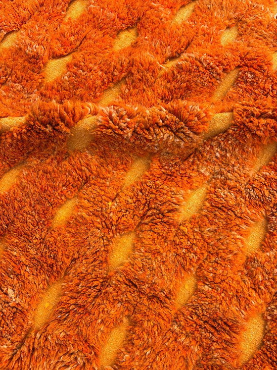 Oranje Marokkaans tapijt 200x300 cm, authentiek Marokkaans tapijt, Berber tapijt, echt wollen tapijt (photo 4 of 12)
