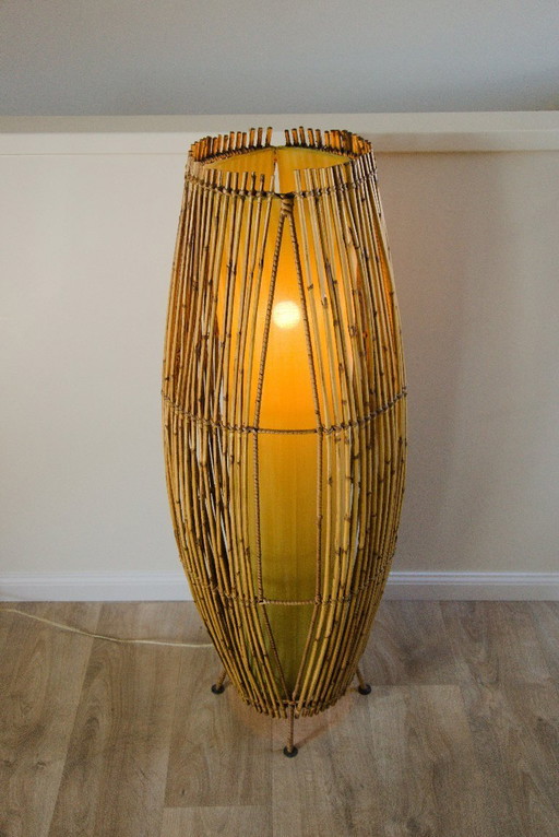 Lampadaire Vintage Pencil Reed - Mid-Century Modern