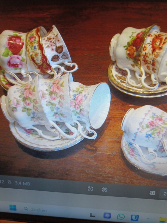 Image 1 of 11 Royal Albert coffee cups with saucers
