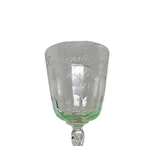 Verre à vin ancien en cristal d'uranium, Amsterdam, datant de 1883 – Verres et carafes, Glass (photo 7 of 8)
