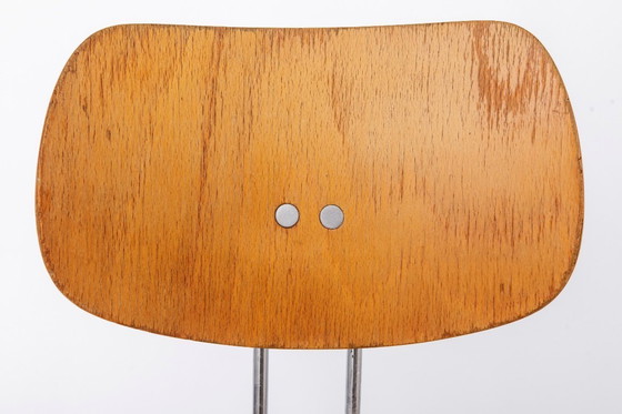 Image 1 of Egon Eiermann Swivel Chair for Wilde & Spieth, Bauhaus Desk Chair 1950s, German Industrial Beech Chair