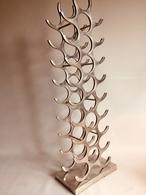 Michael Noll - Porte-bouteilles, 27 bouteilles - Aluminium poli