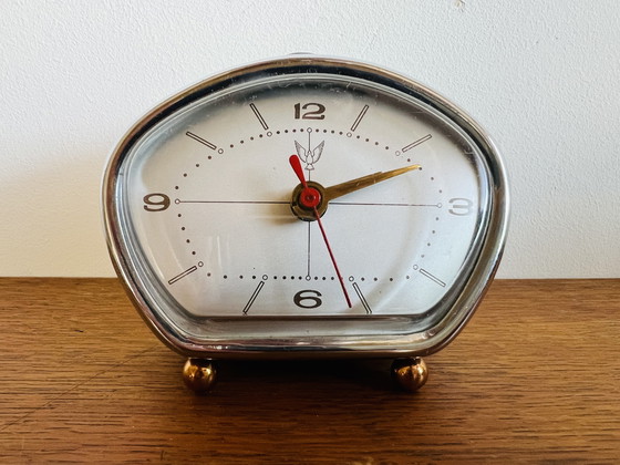 Image 1 of Mid Century Alarm Clock, Table Clock