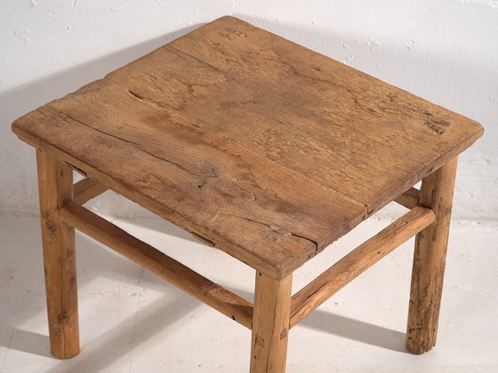Antiker Massivholz-Couchtisch (ca. 1870), Couchtische, Braun, Rustic (Foto 12 von 18)