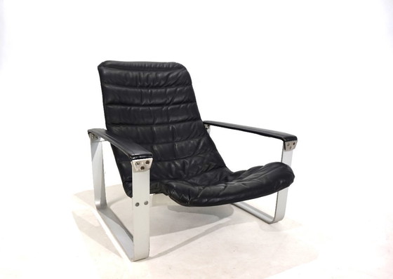 Image 1 of Poltrona lounge in pelle Asko Pulkka di Ilmari Lappalainen, 1960