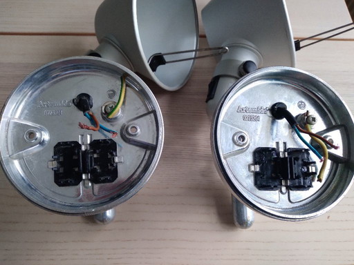 2x Artemide Tolomeo micro Faretto avec interrupteur, design M. De Lucchi & G. Fassina