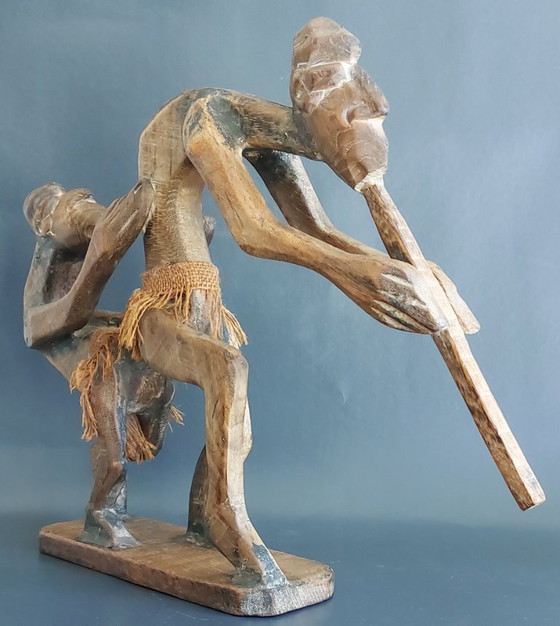 Image 1 of Antica scultura erotica africana in legno
