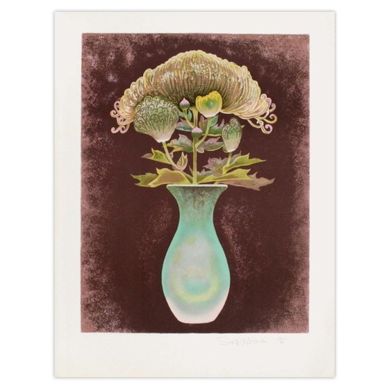 Image 1 of Yu SUGIYAMA Fleur au vase Signierte Lithografie 1975