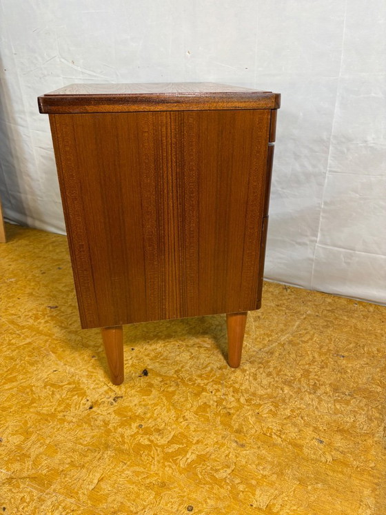Image 1 of Pair of Vintage Stag Teak Bedside Cabinets – Mid-Century Modern (1960s–1970s)  A stunning pair of Mid-Century Modern teak bedsid