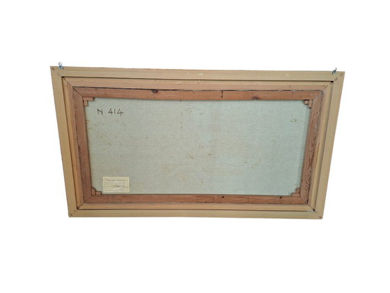 Image 1 of Oil painting "Landscape with Bridge" by G. GRIGNANI, 1983