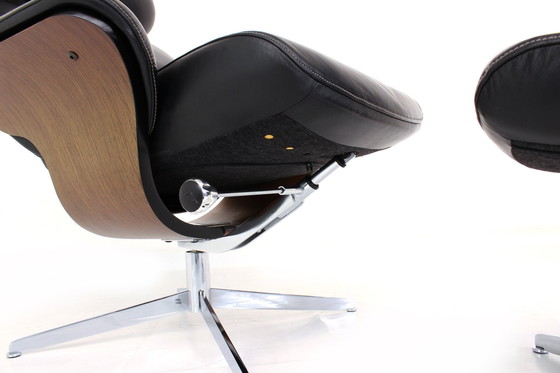 Image 1 of Casi como nuevo! Hjellegjerde / Fjörds Sillón Escandinavo Funcional / Sillón Relax con Cuero, Cromo y Roble