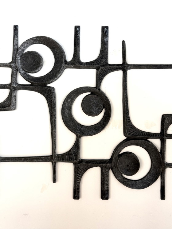 Image 1 of Vintage XL Brutalistische wandsculptuur ‘70