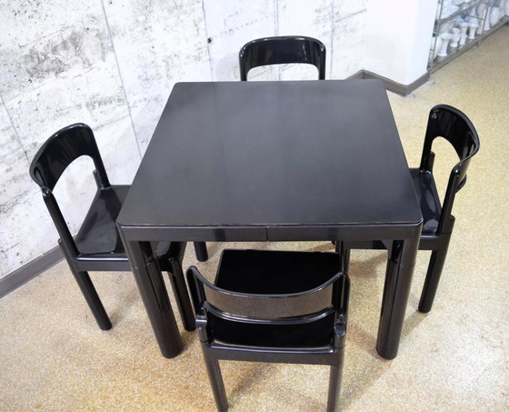 Image 1 of Mesa de comedor de plástico Elco de los años 60 con 4 sillas.