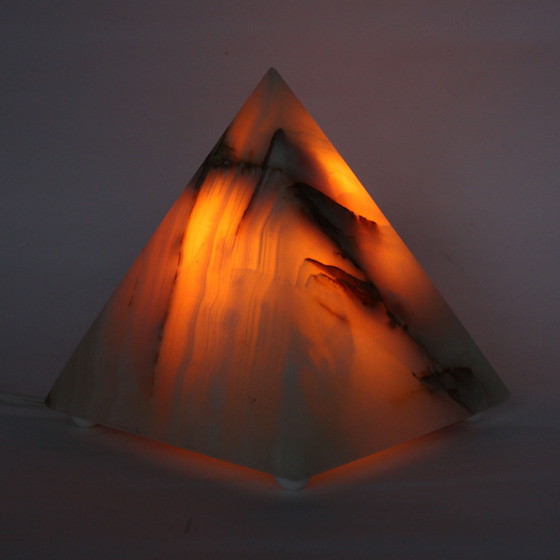 Image 1 of Vintage onyx piramide lamp