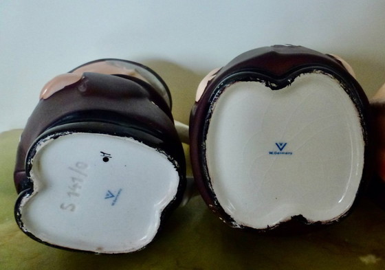 Image 1 of Sucrier et pot à lait vintage Goebel Friar Tuck Monk en 2 pièces d'Allemagne de l'Ouest.