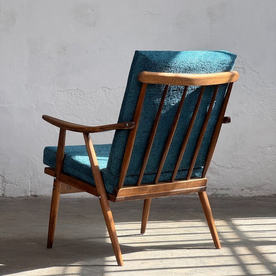 Image 1 of Een paar volledig gerestaureerde Tsjechoslowaakse TON-fauteuils uit 1960.