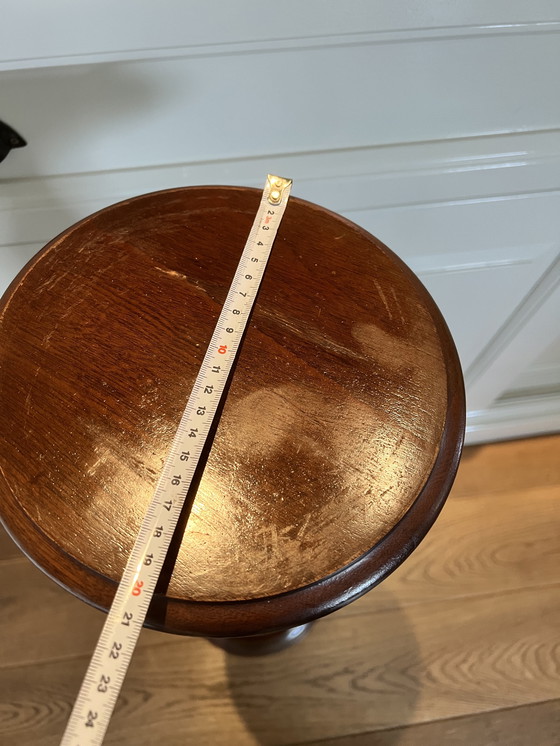 Image 1 of Solid turned twisted Piedestal mahogany