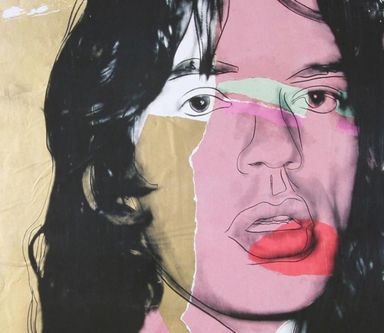 Image 1 of Andy Warhol – Mick Jagger Pop Art Lithografie (1975) | Beperkte oplage print